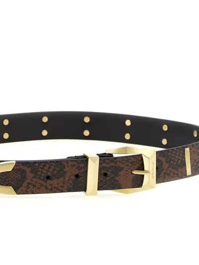 Pinko Python Print Belt Adjustable Gold Hardware