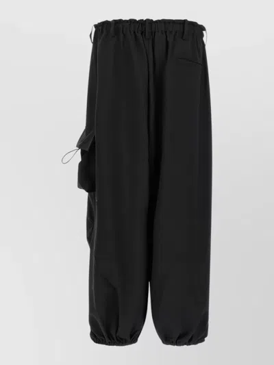 Y-3 Logo-print Drawstring Cargo Pants In Black