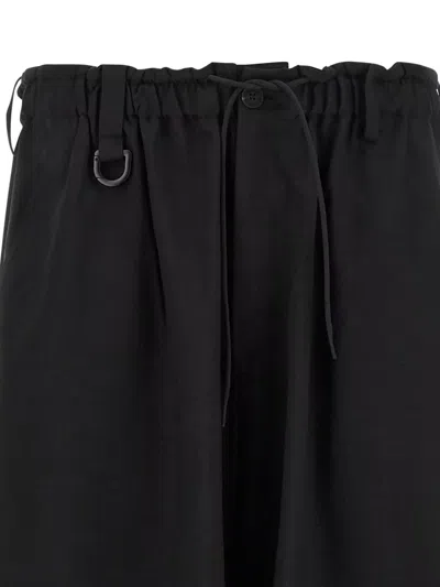 Y-3 Logo-print Drawstring Cargo Pants In Black