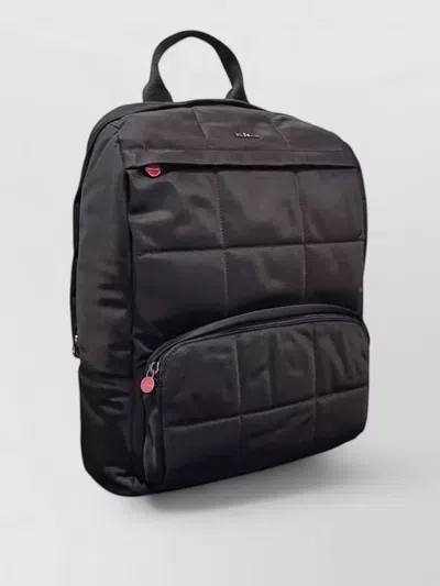 Kiton Quilted Backpack Adjustable Straps Top Handle