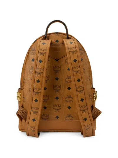Mcm Stark Side Studs Backpack In Brown