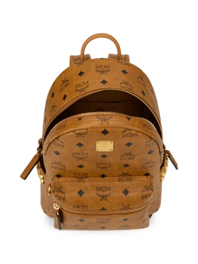Mcm Stark Side Studs Backpack In Brown