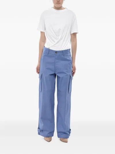 Marni Ankle-drawstring Cargo Pants In Blue