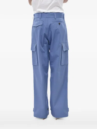 Marni Ankle-drawstring Cargo Pants In Blue