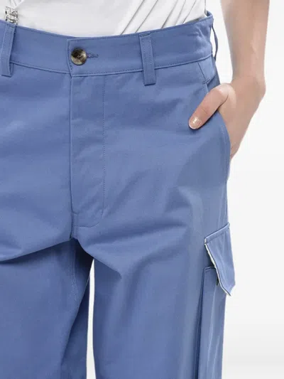 Marni Ankle-drawstring Cargo Pants In Blue
