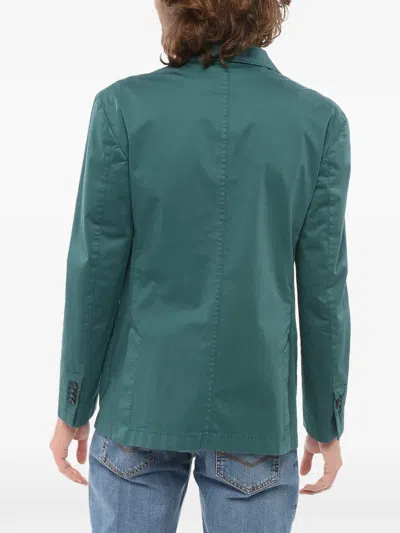 Corneliani Double-breasted Peak-lapel Jacket In Green