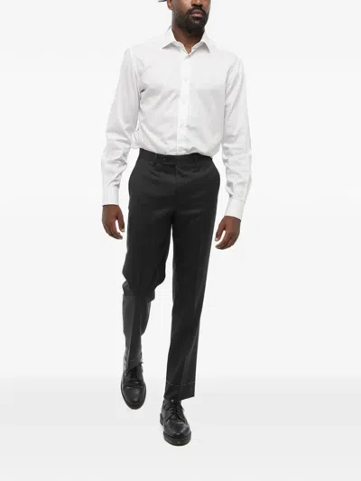 Corneliani Belt-loops Trousers In Black