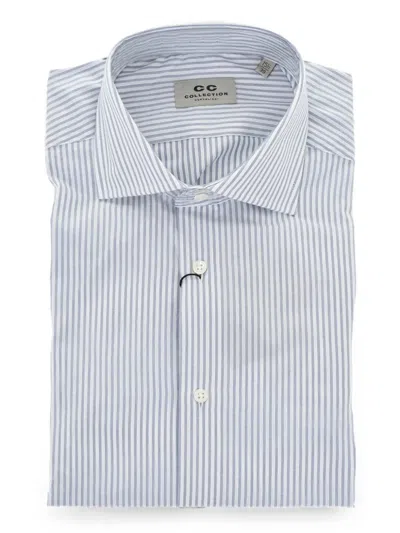 Corneliani Stripe-pattern Shirt In Blue