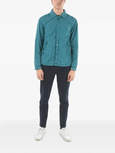 Corneliani Snap-button Overshirt In Blue