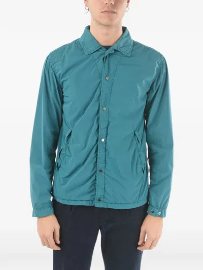 Corneliani Snap-button Overshirt In Blue