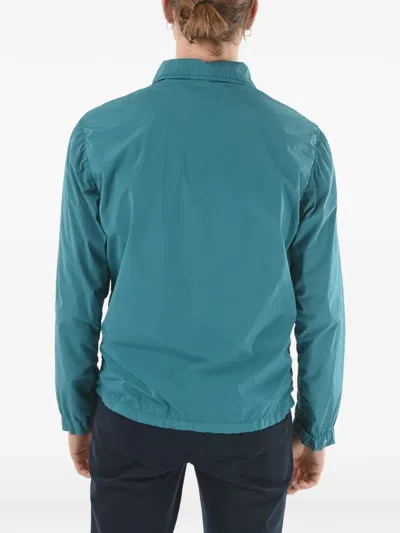 Corneliani Snap-button Overshirt In Blue