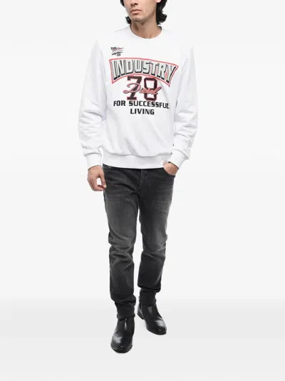Diesel Logo-print Sweatshirt In White