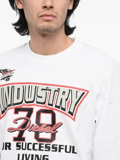Diesel Logo-print Sweatshirt In White