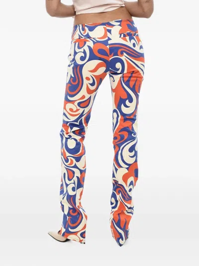 Dsquared2 Multicolor Regular Flat Front Pants In Multi