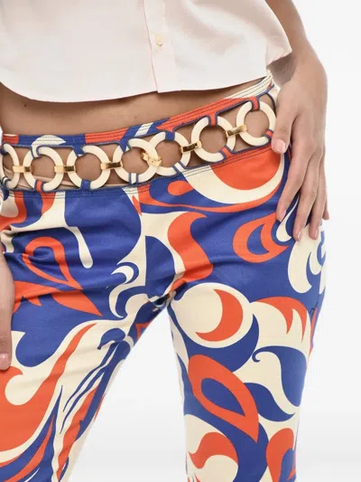 Dsquared2 Multicolor Regular Flat Front Pants In Multi