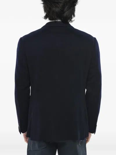 Corneliani Single-breasted Patch-pocket Blazer In Black