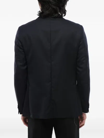 Corneliani Single-breasted Blazer In Blue
