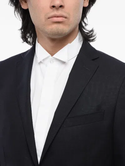 Corneliani Single-breasted Blazer In Blue