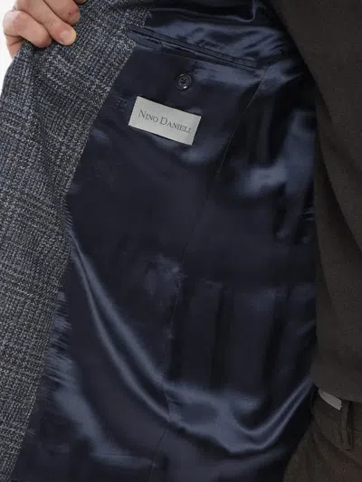 Corneliani Check-pattern Wool Blazer In Grey