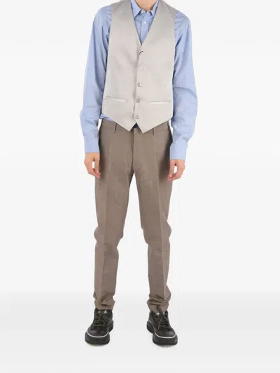 Corneliani Buttoned Waistcoat In Grey