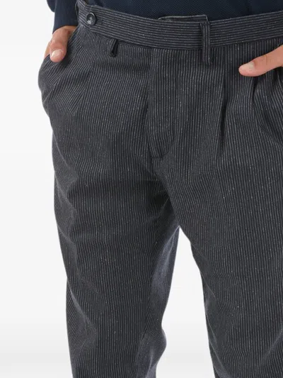 Cruna Pinstriped Trousers In Gray