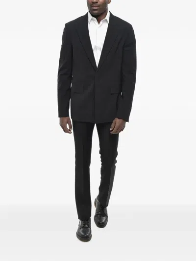 Givenchy Single-breasted Flap-pocket Blazer In Black
