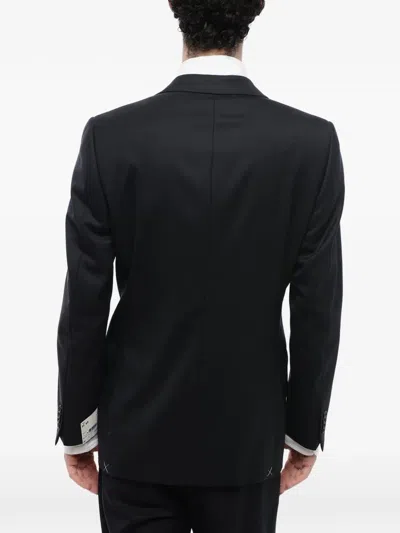 Corneliani Single-breasted Wool Blazer In Blue