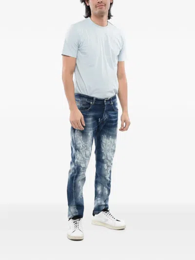 John Richmond Mick Bleached-effect Jeans In Blue