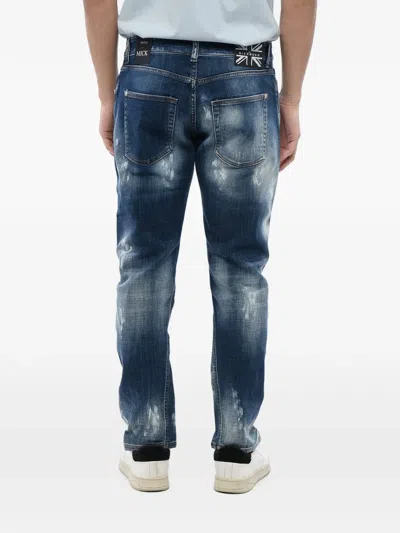 John Richmond Mick Bleached-effect Jeans In Blue