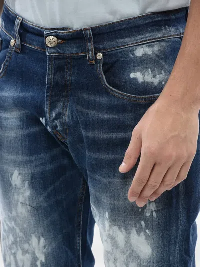 John Richmond Mick Bleached-effect Jeans In Blue