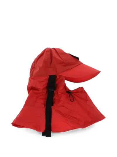 Dsquared2 Sahara Logo-patch Hat In Red
