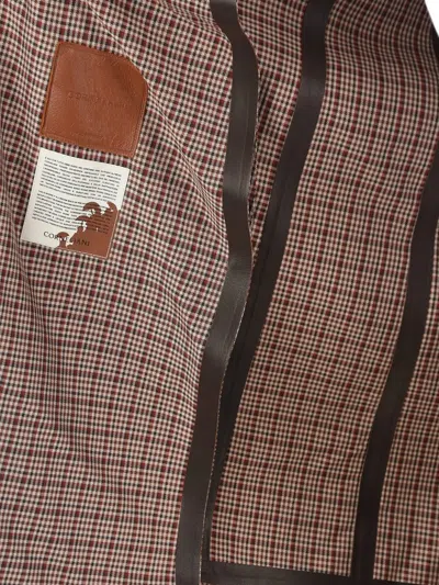 CHECKED-PATTERN SINGLE-BREASTED COAT