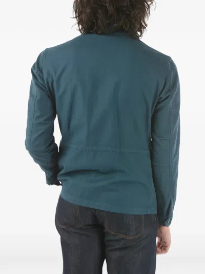 Corneliani Herringbone-twill Utility Jacket In Blue