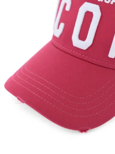 Dsquared2 Icon Baseball Cap In Pink