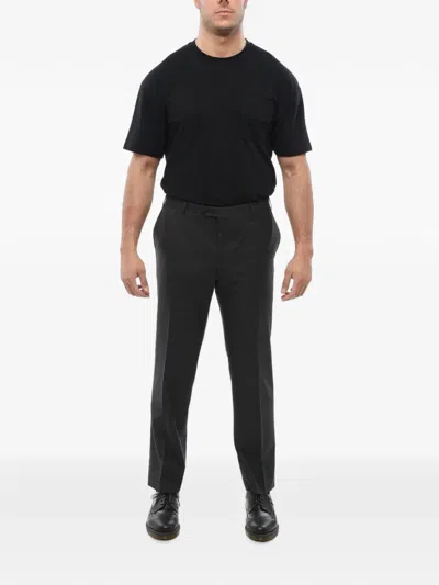 Corneliani Virgin Wool Trousers In Grey