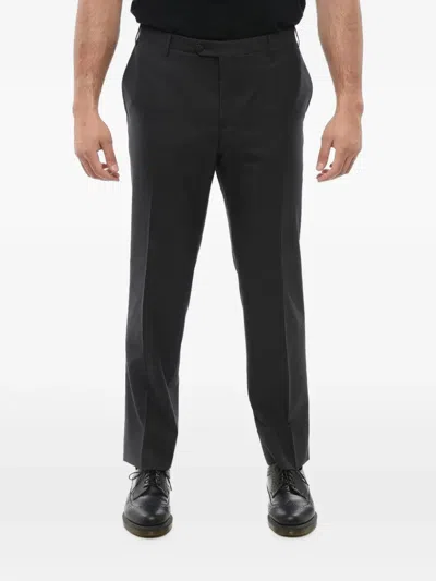 Corneliani Virgin Wool Trousers In Grey