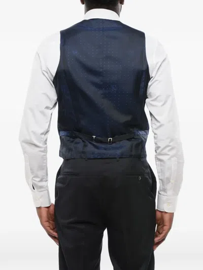 Corneliani Leader Wool Waistcoat In Blue