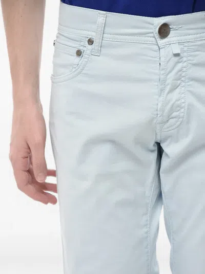 Corneliani Id Embroidered Jeans In Blue