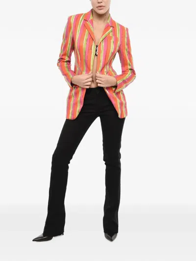 Dsquared2 Striped Cut-out Blazer In Multi