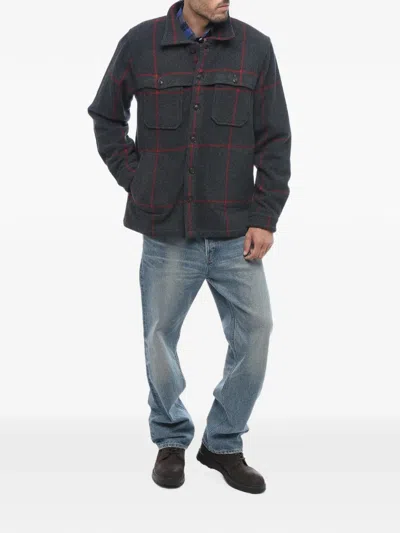 Woolrich Malone Checked Shirt In Grey