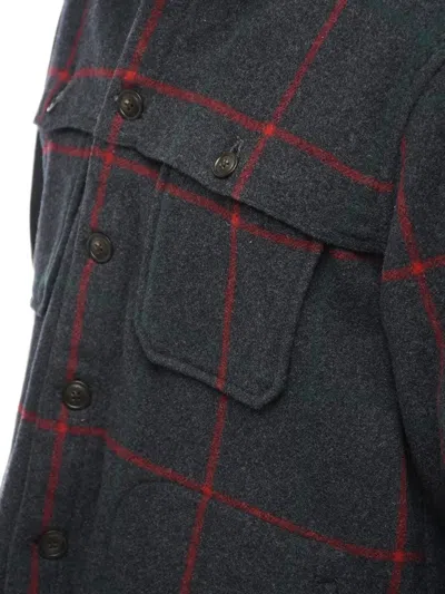 Woolrich Malone Checked Shirt In Grey