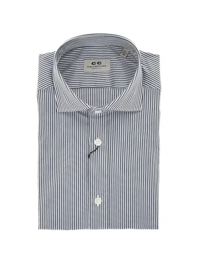 Corneliani Stripe-pattern Shirt In Gray