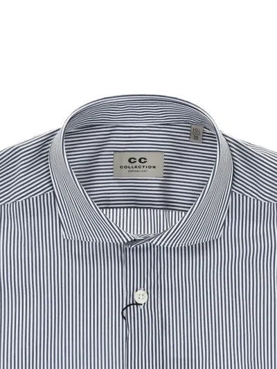 Corneliani Stripe-pattern Shirt In Gray
