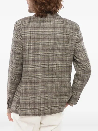 Corneliani Patterned Wool Blazer In Neutrals