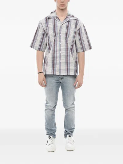Marni Cotton Bowling Shirt With Checked Pattern In Multi