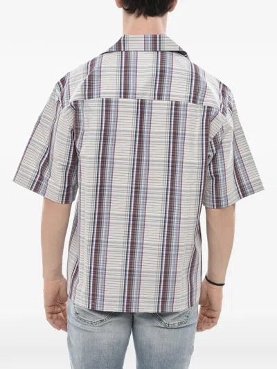 Marni Cotton Bowling Shirt With Checked Pattern In Multi