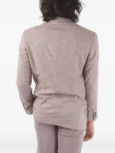 Corneliani Double-breasted Jacket In Pink