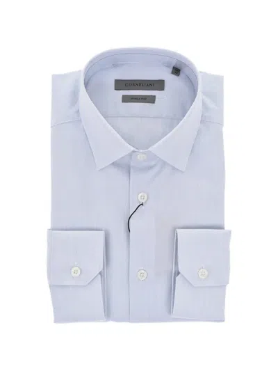 Corneliani Cotton Shirt In Blue