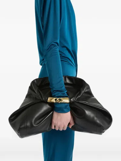 Balmain Dinner At 8 Medium Bag In Smooth Leather In Black