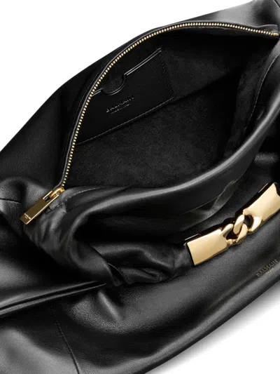 Balmain Dinner At 8 Medium Bag In Smooth Leather In Black